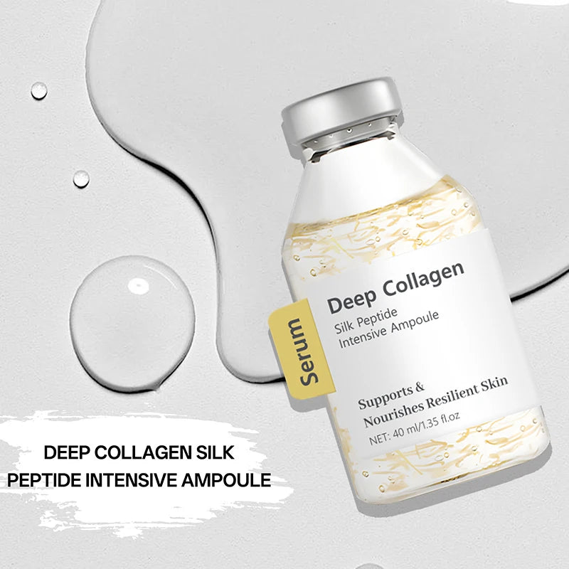 Intensive Collagen Silk Peptide Ampoule Facial Serum Deep Hydrating Moisturizing Nourishing Treatment 40ml Salmon PDRN Ampoule