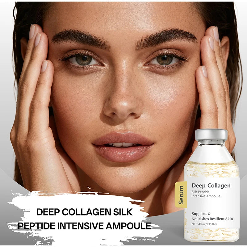 Intensive Collagen Silk Peptide Ampoule Facial Serum Deep Hydrating Moisturizing Nourishing Treatment 40ml Salmon PDRN Ampoule